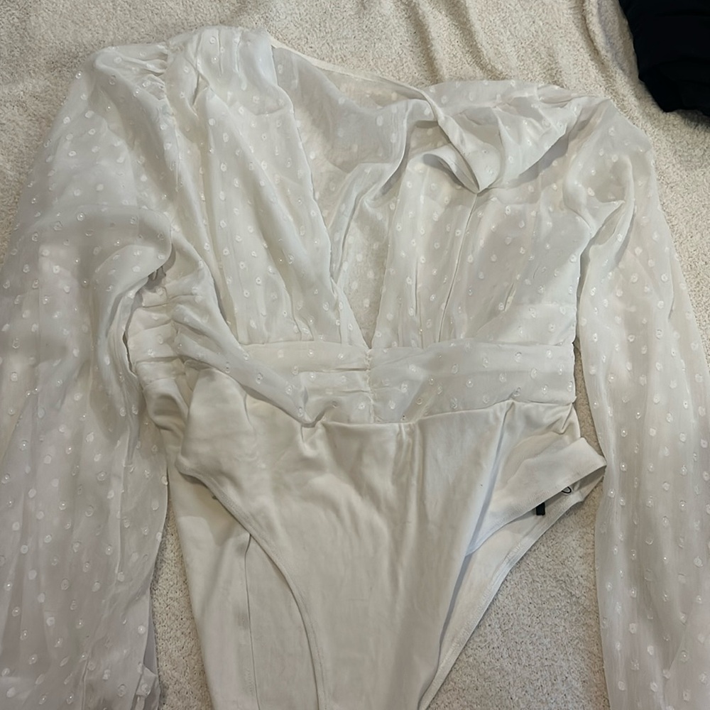 SHEIN curve white body suit